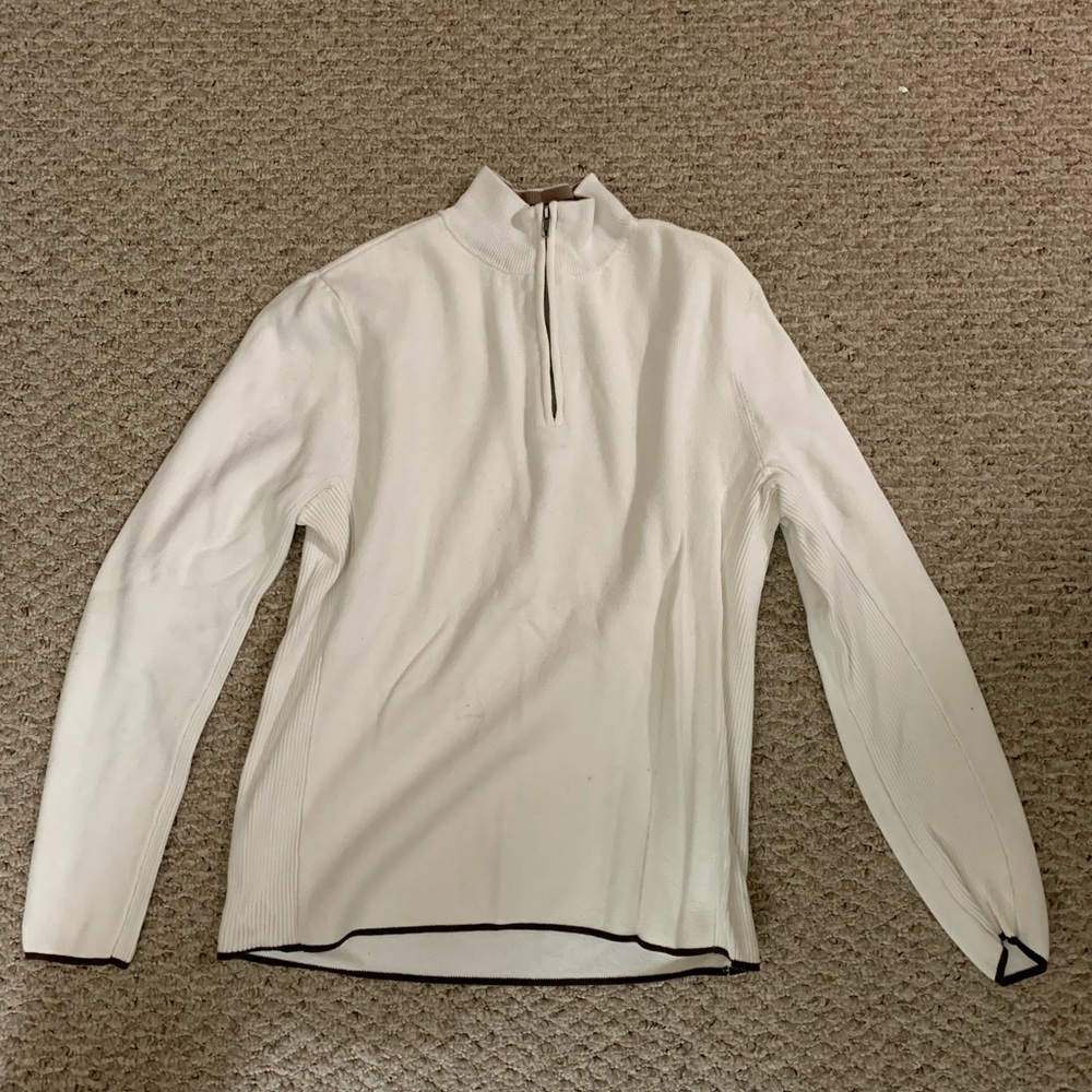 White/cream quarter zip sweater